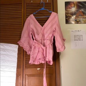 Pink stripe blouse from River Island